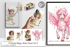 Frazzled Magic Mom Chaos Digital Paper Product Image 1