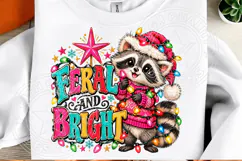 Freaks and Bright Christmas Raccoon PNG Product Image 1