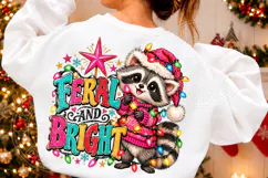 Freaks and Bright Christmas Raccoon PNG Product Image 2