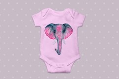 Watercolor Colorful Elephant Sublimation Design - Animal PNG Product Image 5