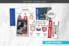 Baseball Ticket Canva Editable Template Product Image 1