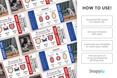 Baseball Ticket Canva Editable Template Product Image 8
