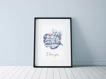 Christmas love sublimation. Watercolor polar bears clipart Product Image 4