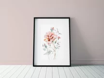 Watercolor rose flower clipart. Botanical illustration Product Image 3