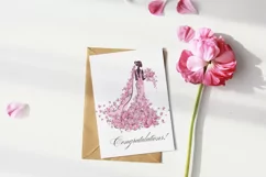 Fairy Wedding Invitation Bride in floral dress & butterfly Product Image 2