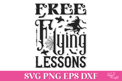 Free Flying Lessons Halloween SVG Quote Product Image 2