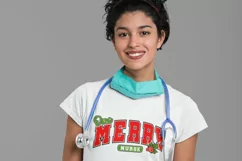 One Merry Nurse SVG, Merry Nurse SVG, Christmas Nurse SVG Product Image 5