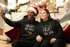 His And Her Christmas, Jingle my bells feel the joy SVG Product Image 2