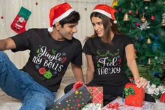 His And Her Christmas, Jingle my bells feel the joy SVG Product Image 3