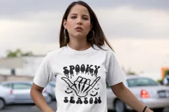 Spooky Season SVG, Spooky shirt PNG, Skeleton Hand svg Product Image 3