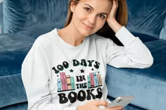 100 days in the books SVG, 100 days of school SVG Product Image 4