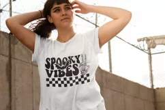 Spooky Vibes SVG, Spooky Vibes Shirt, Spooky vibres retro Product Image 4