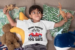 Racing through 100 days SVg, 100 days of school SVG, boy SVG Product Image 4