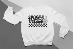 Spooky Vibes SVG, Spooky Vibes Shirt, Spooky vibres retro Product Image 6