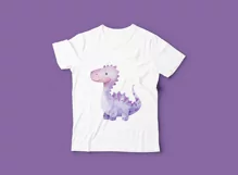 Watercolor Dinosaur Sublimation PNG - Cute Baby Dino Clipart Product Image 3
