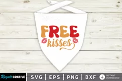 Free Kisses SVG, Valentine's Day SVG Design Product Image 1