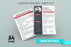 London Resume Canva Editable Template PDF Product Image 2
