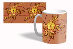 Floral Ornamental Mug Wrap Sublimation Design 15 oz Product Image 3