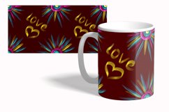 Romantic Hearts Mug Wrap Sublimation Design 15 oz Product Image 3