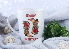 Howdy Christmas PNG, Cowgirl Floral Boots Sublimation Design Product Image 6
