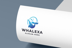 Modern Whale Logo - Digital Tech &amp; AI Design Product Image 2