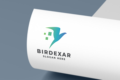 Abstract Digital Bird in Flight Logo Product Image 1