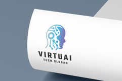 Futuristic AI Robot Logo Product Image 2