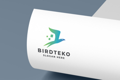 Abstract Digital Bird Logo Product Image 2