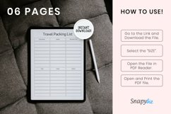 Printable Travel Planner, Trip Itinerary Planner Product Image 4