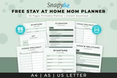 Free Stay At Home Mom Planner | Stay At Home Mom Schedule Product Image 1