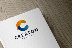 Abstract Flowing C Letter Logo Product Image 1