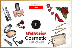 11 free cosmetic illustrations