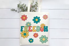 Freedom Retro Sublimation | Retro Hippie Flowers PNG Product Image 2