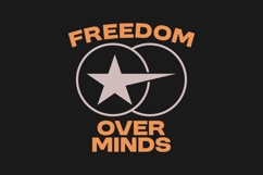 Freedom Over Minds Urban Logo Streetwear T-shirt Product Image 1