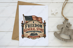 Freedom General Store Vintage Americana Sign PNG Product Image 3