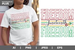 Freedom Juneteenth 1865 Text Sublimation Design Product Image 1