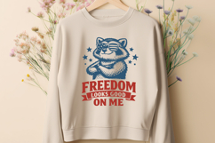 Freedom Looks Good On Me SVG - Patriotic Raccoon PNG Design Product Image 3
