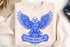 freedom never stops, 250th anniversary usa, patriotic eagle png, 1776-2026 svg, american flag eagle, 4th of july svg, liberty 250 png, independence day svg, usa pride sublimation, patriotic shirt design