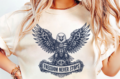 freedom never stops, 250th anniversary usa, patriotic eagle png, 1776-2026 svg, american flag eagle, 4th of july svg, liberty 250 png, independence day svg, usa pride sublimation, patriotic shirt design