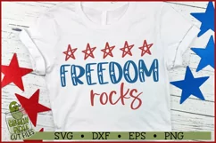 Freedom Rocks Patriotic 4th of July SVG File Product Image 1