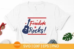 Freedom rocks, 4th of July svg, patriotic, independence Product Image 1
