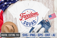 Freedom Squad SVG File | 4th of July Round Sign SVG Product Image 2