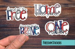 Freedom Lettering PNG Sticker Pack Product Image 1