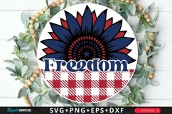 Freedom SVG, 4th Of July Round Sign SVG Design Product Image 1