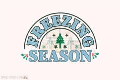 Freezing Season, Winter Christmas SVG T-shirt Design Product Image 1