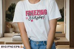 Freezing Season Christmas SVG T-shirt Design Product Image 3