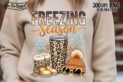 Freezing Season PNG Winter Sublimation Design Dtf Boots Cap 
