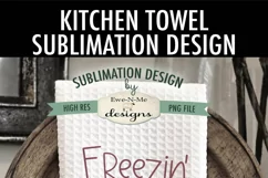 Freezin Season Pink Snowman | Towel Sublimation Design Product Image 2