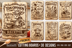 Funny French Kitchen Cutting Board SVG Bundle 30 designs Product Image 2