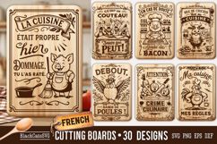 Funny French Kitchen Cutting Board SVG Bundle 30 designs Product Image 4